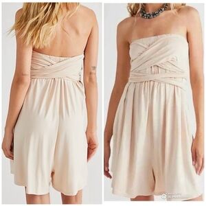 NWT Free People Beach Redondo Romper Convertible Lightweight Pockets Size Small